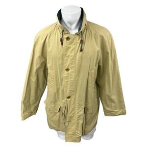 Valstar Men's Brown Reversible Button Zip Long Sleeve Rain Coat Jacket 52 US 42